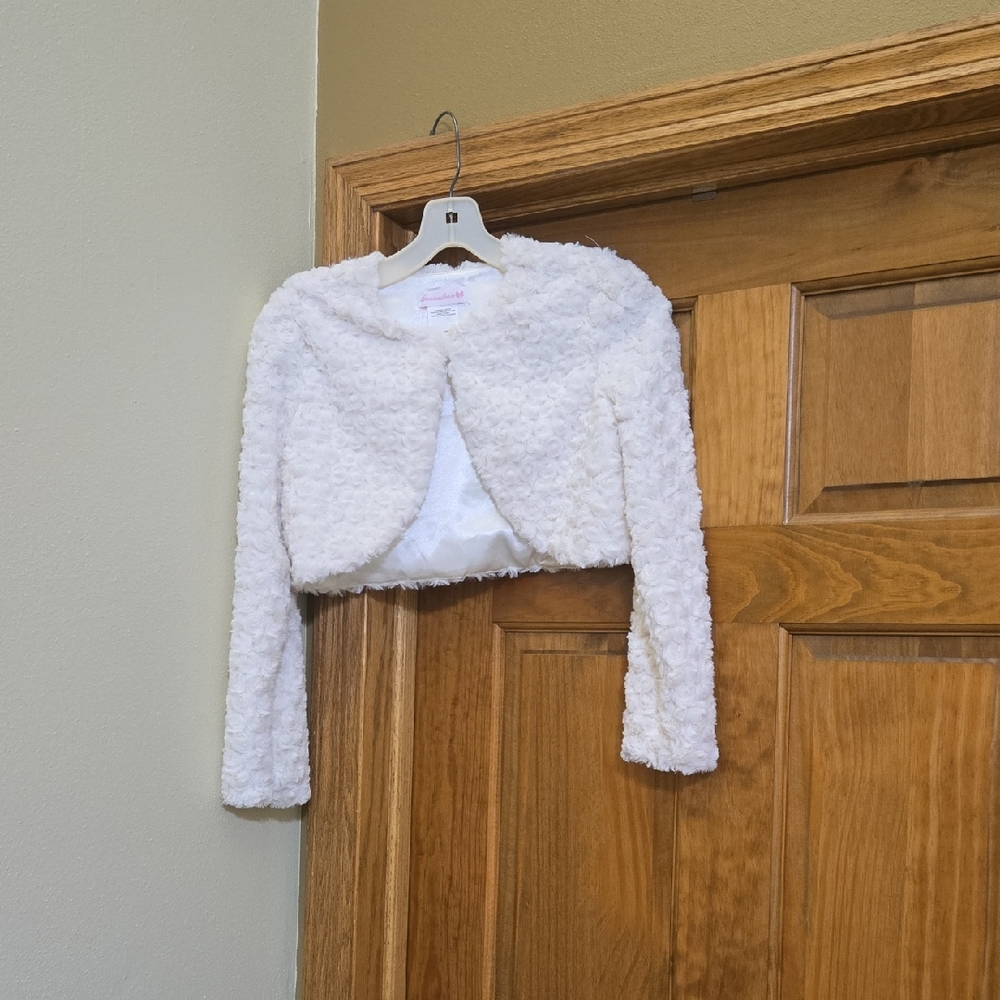 Bonnie Jean Ivory Faux Fur Jacket